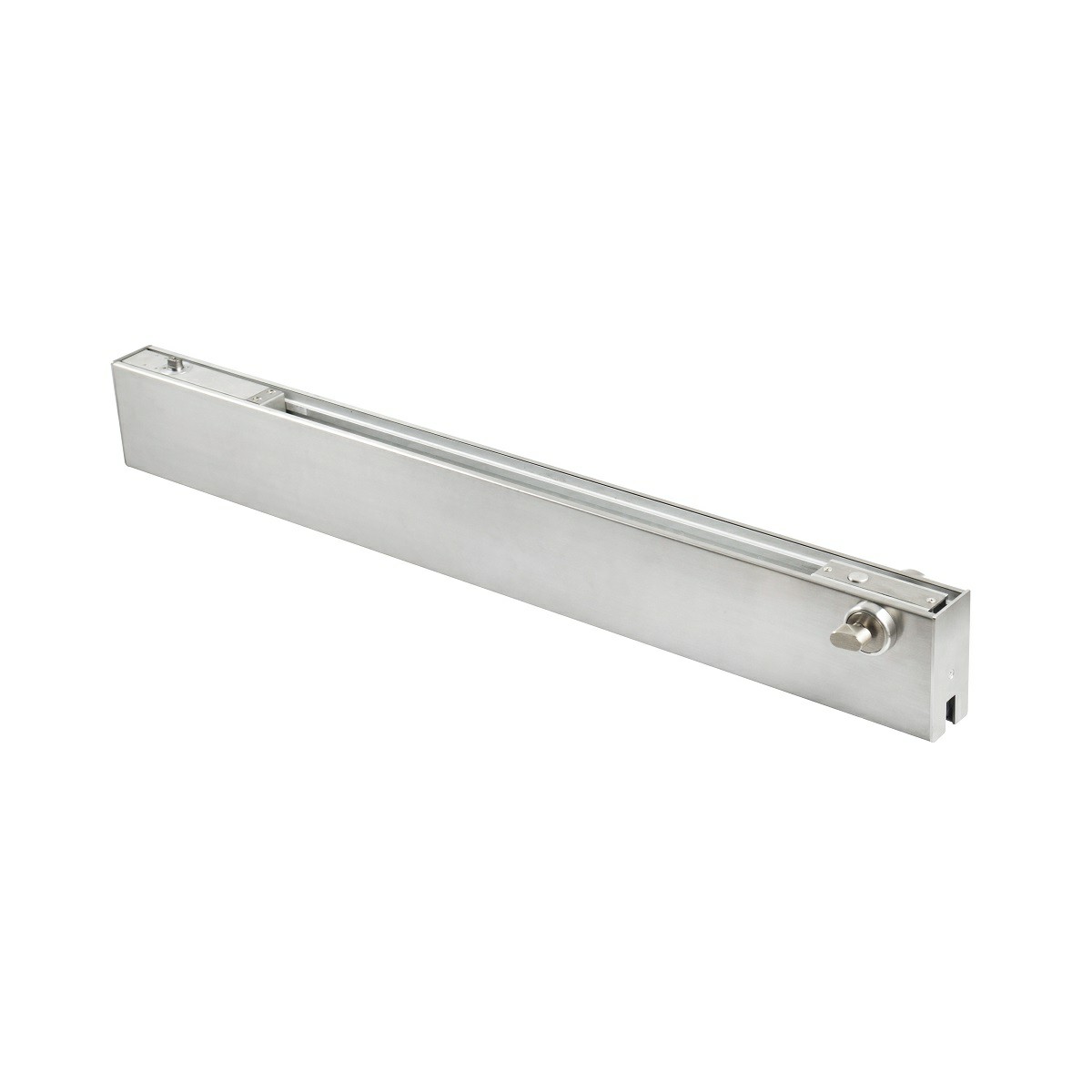 Hydraulic Bottom Rail Locking Satin Silver Anodised